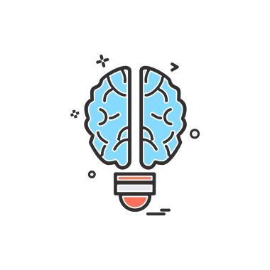 Yapay beyin istihbarat simge vektör tasarımı