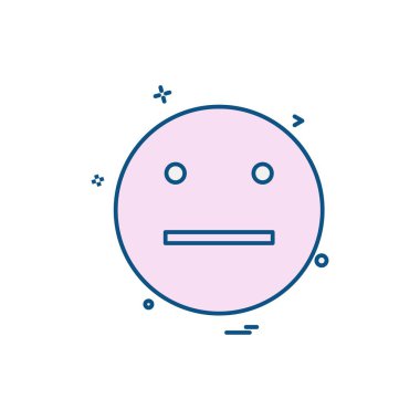 Emoji simgesi tasarım, vektör çizim