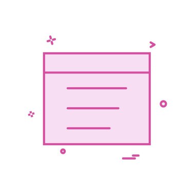 Web yerleşim simgesi tasarım vektörü