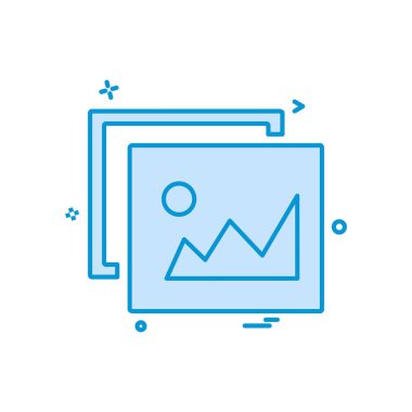 Resim simge tasarlamak vektör