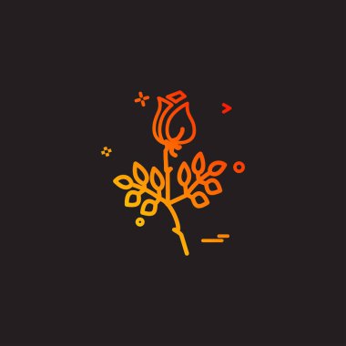 Sevgililer günü simgesi tasarım, renkli vektör çizim