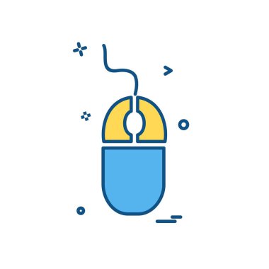 Bilgisayar fare düz simge vektör çizim 