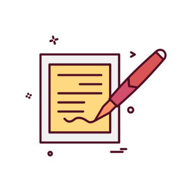 Belge simgesi tasarım vektörü