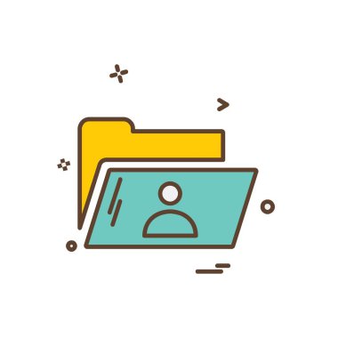 Klasör simge tasarlamak vektör