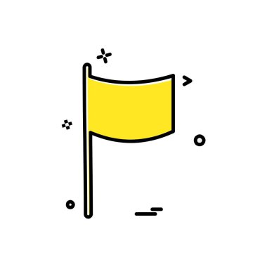 Bayrak simgesi tasarım vektörü