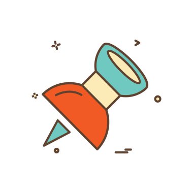 Pin simgesi tasarım vektörü