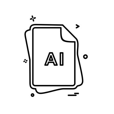 AI dosya türü simge tasarlamak vektör