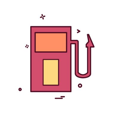 Yakıt istasyonu simge tasarlamak vektör