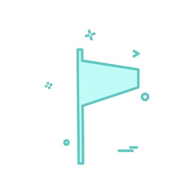 Bayrak simgesi tasarım vektörü