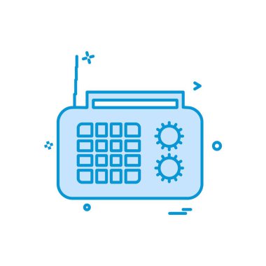 Radyo simge tasarlamak vektör