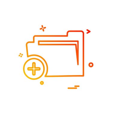 Klasör simge tasarlamak vektör