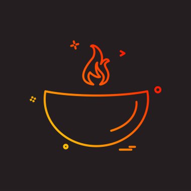 Yağ lambası simge tasarlamak vektör