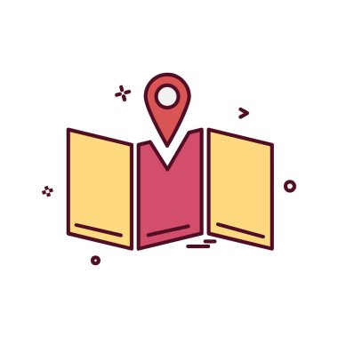 Navigasyon simgesi tasarım vektörü