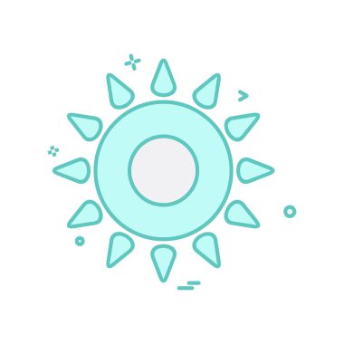 Güneş simgesi tasarım vektörü