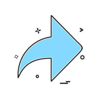 Ok simgesi tasarım vektörü