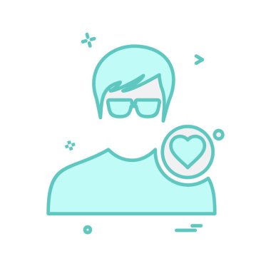 Avatar erkek simge tasarım vektörü