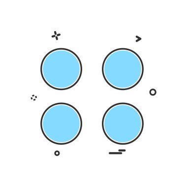 Menü simgesi tasarım, renkli vektör çizim
