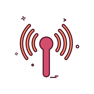 Wifi simge tasarım vektörü