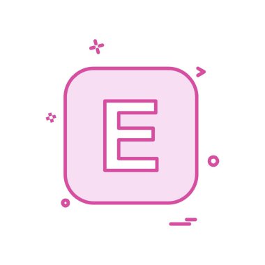 İngilizce alfabe simge tasarlamak vektör 