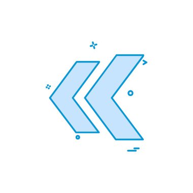 Sol ok simgesi tasarım vektörü