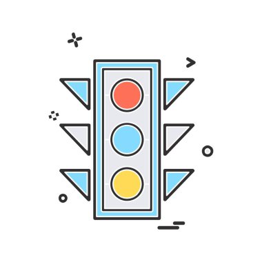 Trafik sinyalleri simge tasarlamak vektör 