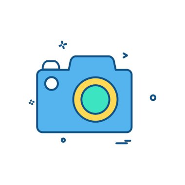 Kamera simgesi tasarım vektörü