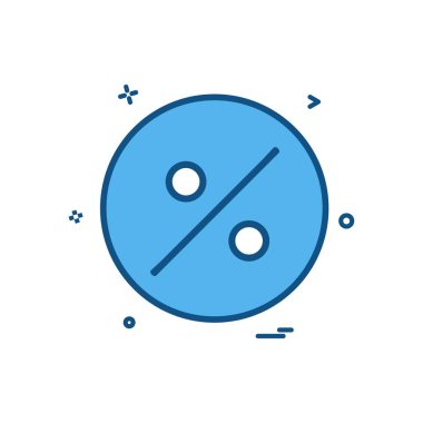 yüzde simge vektör tasarımı