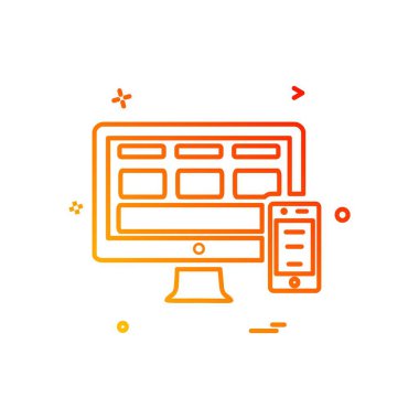 Web yerleşim simgesi tasarım vektörü