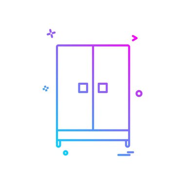 Dolap simge tasarlamak vektör 