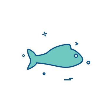 Balık simgesi tasarım vektörü 