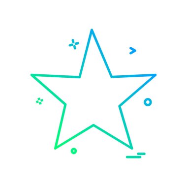 Yıldız simgesi tasarlamak vektör 