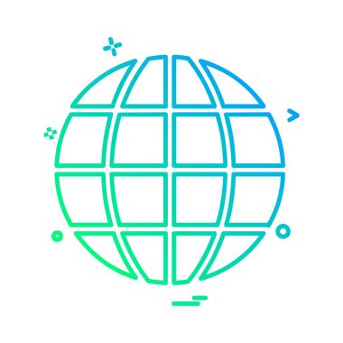 Dünya küre simge tasarlamak vektör 