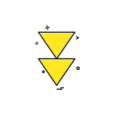 Aşağı ok simgesi tasarım vektörü