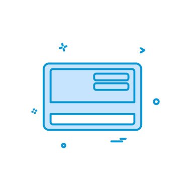 Kredi kartı simgesi tasarım, renkli vektör çizim