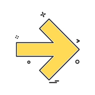 Ok simgesi tasarım vektörü