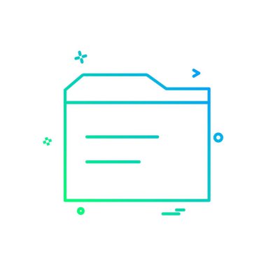 Klasör simge tasarlamak vektör