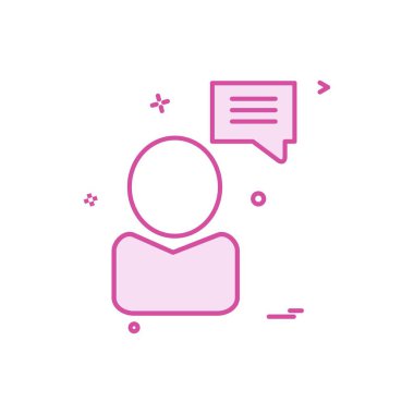 Erkekler sms sohbet simge vektör tasarımı