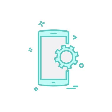 Mobil simge tasarım vektörü