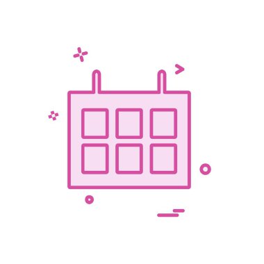 Takvim simgesi tasarım vektörü