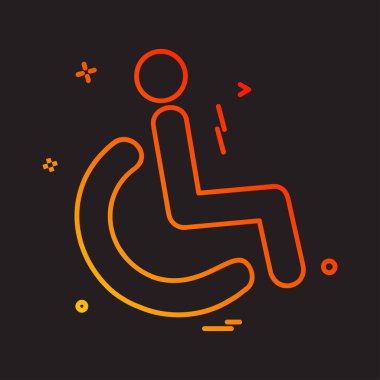 Özürlü simge tasarım vektörü