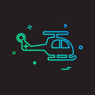 Helikopter simge tasarlamak vektör