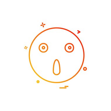 Emoji simgesi tasarım, renkli vektör çizim