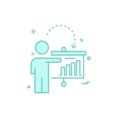 Sunum simgesi tasarım vektörü 