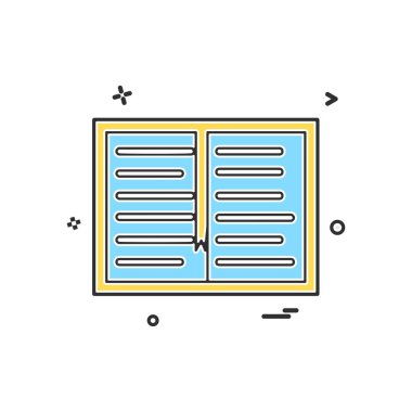 simge vektör tasarımı okumak kitap çalışma