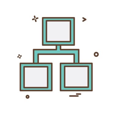 Ağ simgesi tasarım vektörü