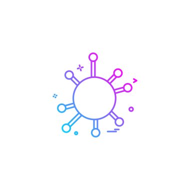 Ağ simgesi tasarım vektörü 