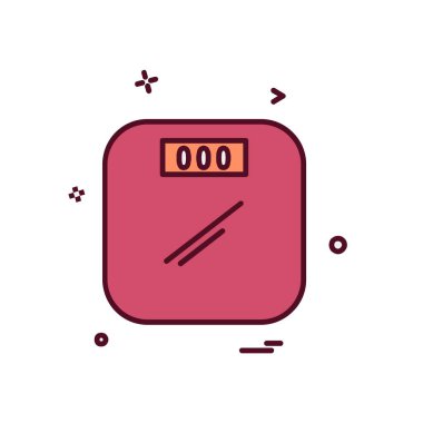 Ağırlık makine simge tasarlamak vektör