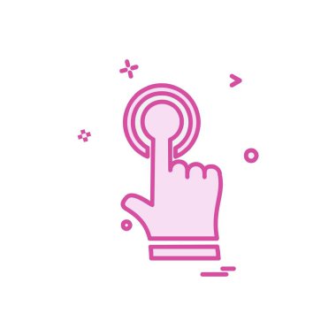 El simgesi tasarım, renkli vektör çizim