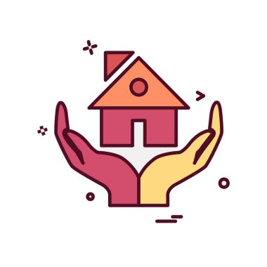 Ev simgesi tasarım vektörü