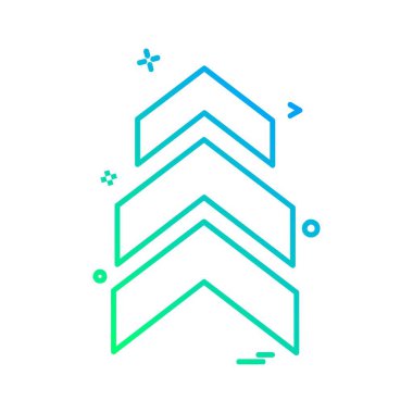 Yukarı ok simgesi tasarım vektörü